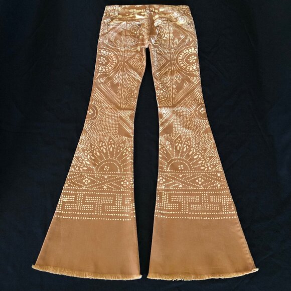 Rare Free People Discharge Bali Flare Jeans Sz 26 - Picture 7 of 16